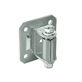 Swing Gate Fitting - Pintle Hinge With Wing And Plate, Bolt On, 200Kg Zinc Plated