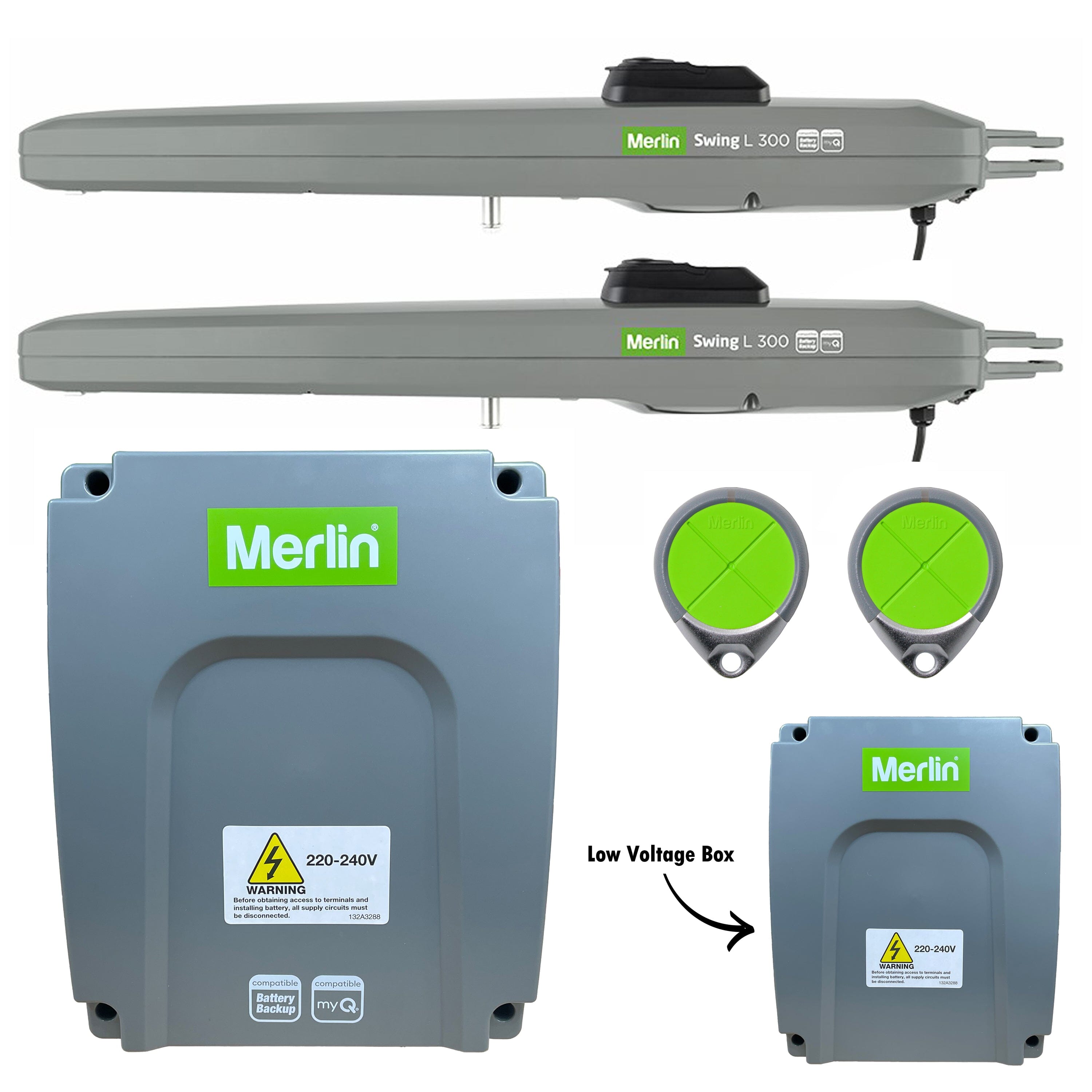 Merlin L300 Low Voltage Double Swing Gate Motor/Opener | Remote Pro