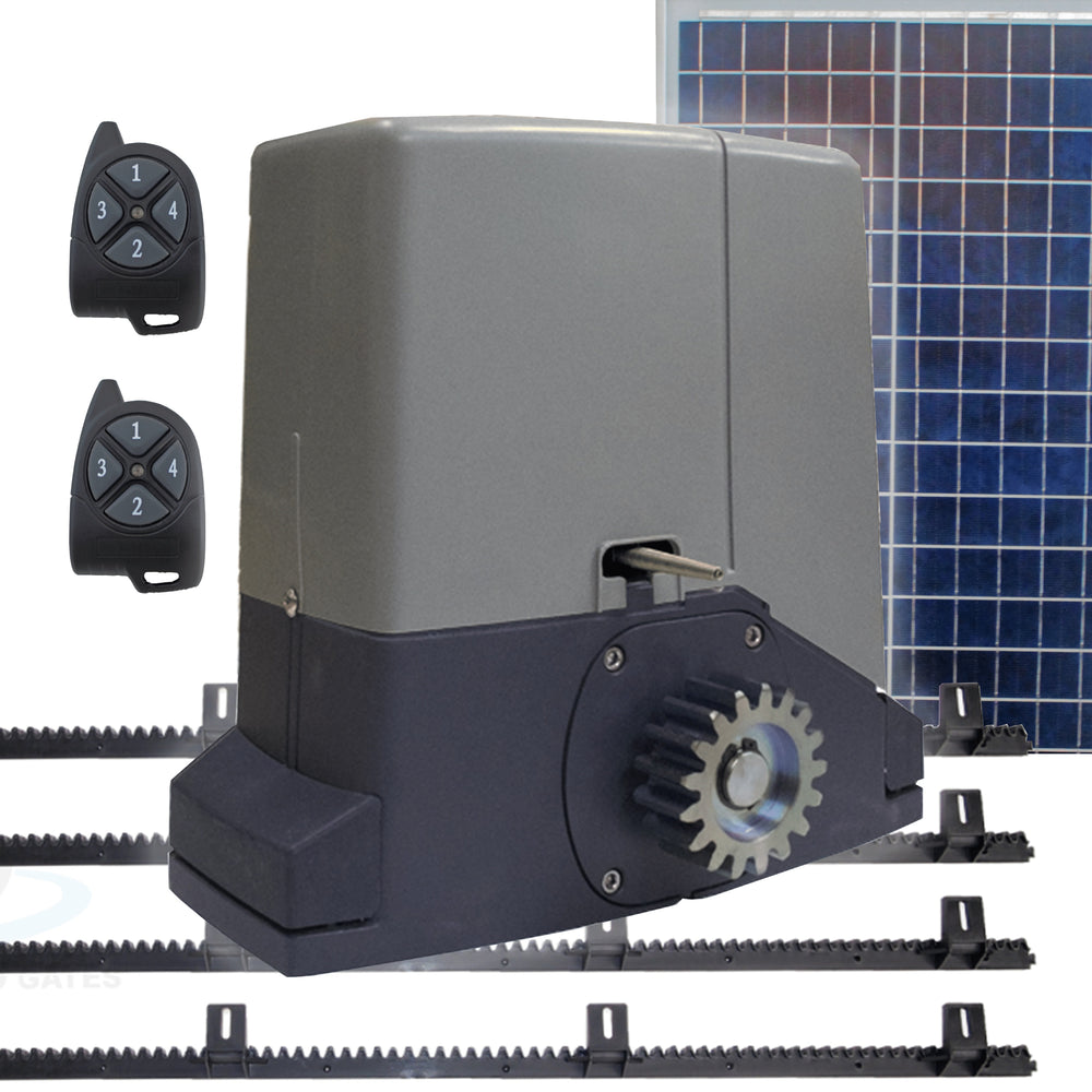 Letron SL3000S DIY Sliding Gate Motor Kit - Solar Powered | Remote Pro