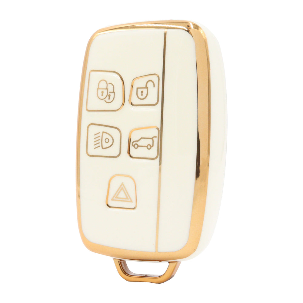5 Button White Car Key Cover To Suit Land Rover | Remote Pro