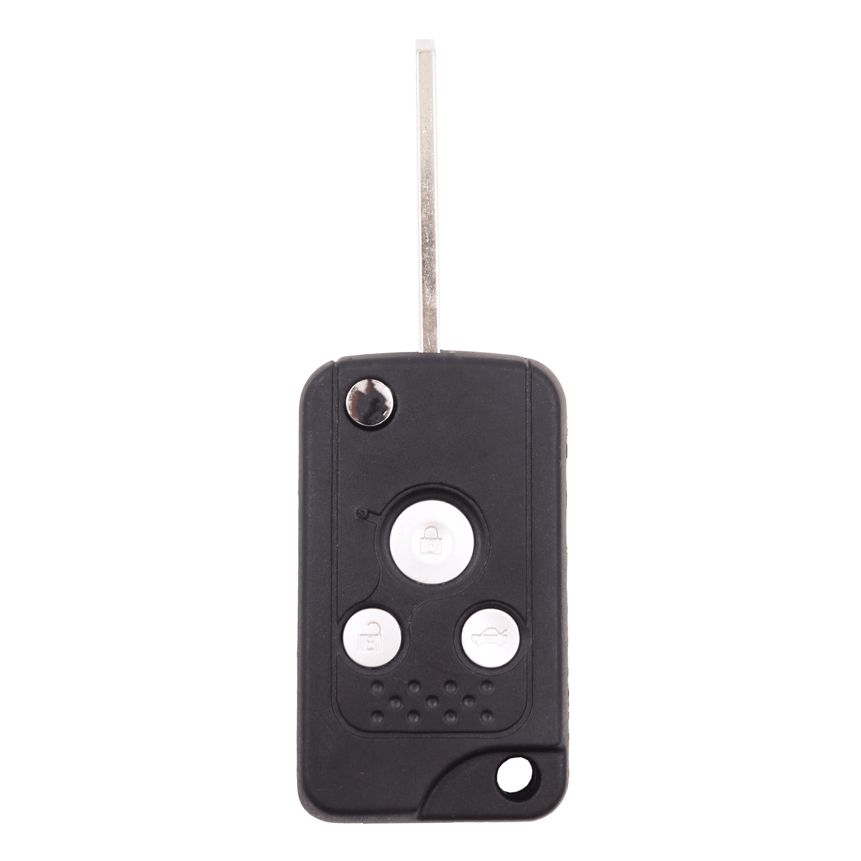 3 Chrome Button HON66 Flip Key Housing Upgrade to suit Honda (compatible with KGHON06) | Remote Pro