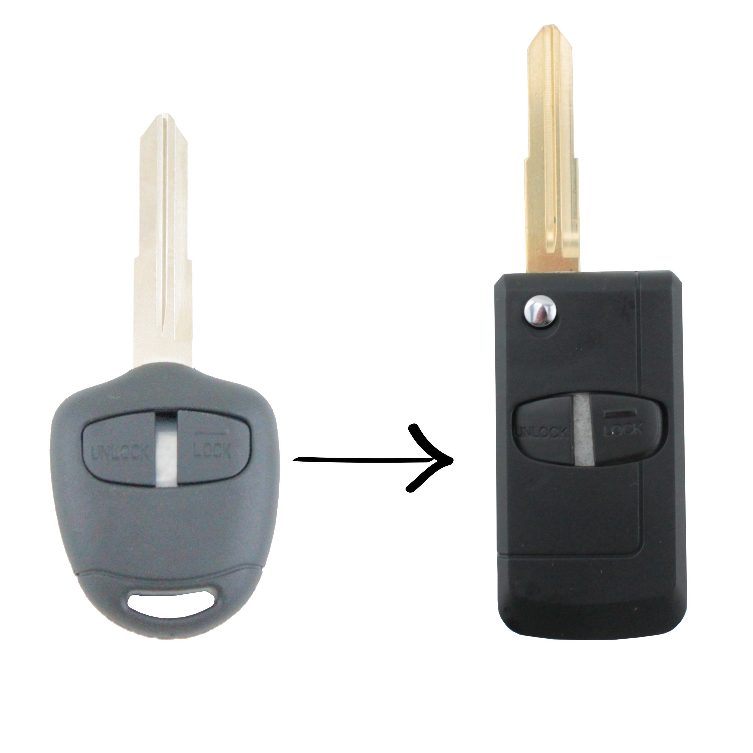 To Suit Mitsubishi 2 Button Flip Key - Right Blade | Remote Pro