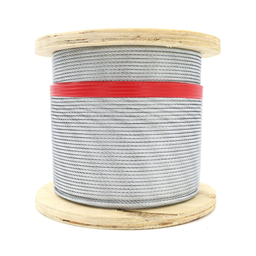 2mm - 3mm Clear PVC-Coated 7x7 Galvanised Steel Wire Rope Cable - 100