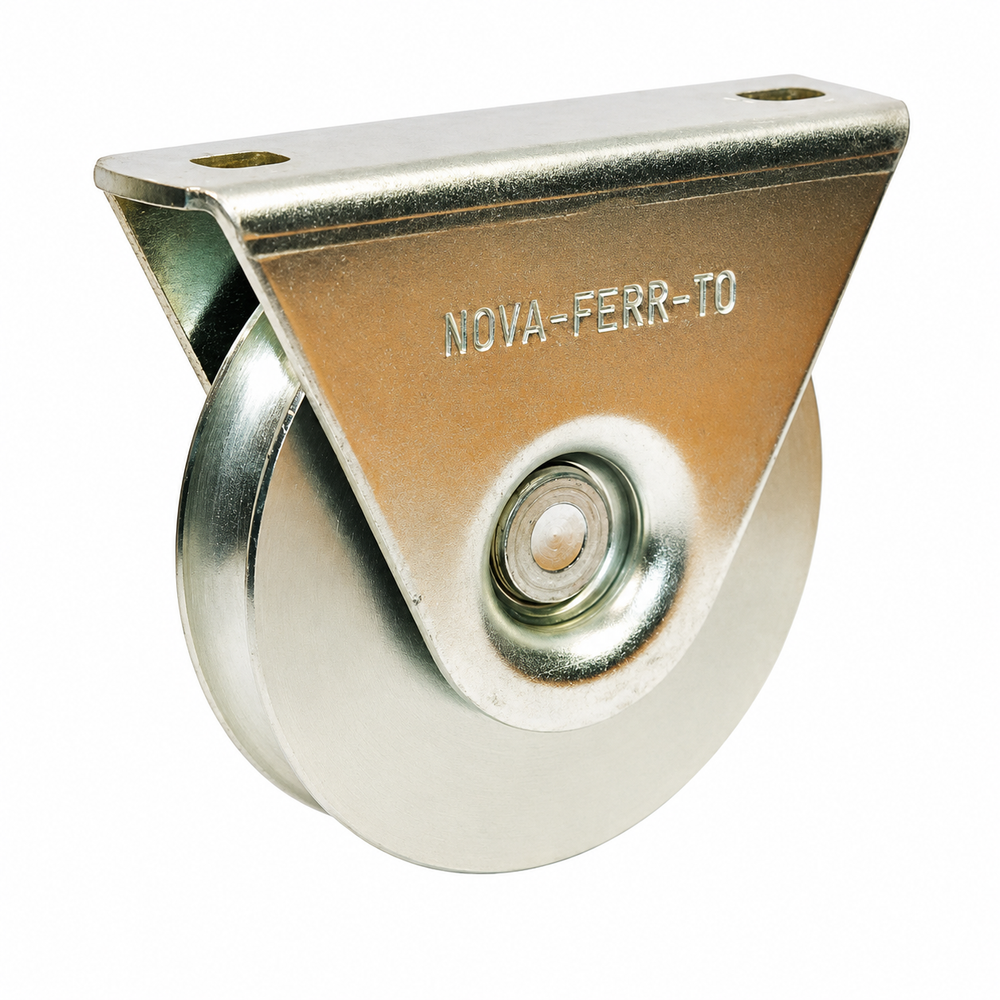 Removable Sliding Gate Wheel 80mm Ø U Groove - Weld on
