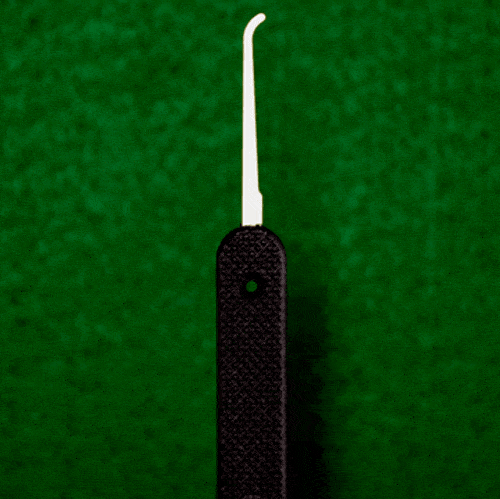 Lock Pick - Peterson Lockpick Tools - Hook 4 - Plastic Gov Steel