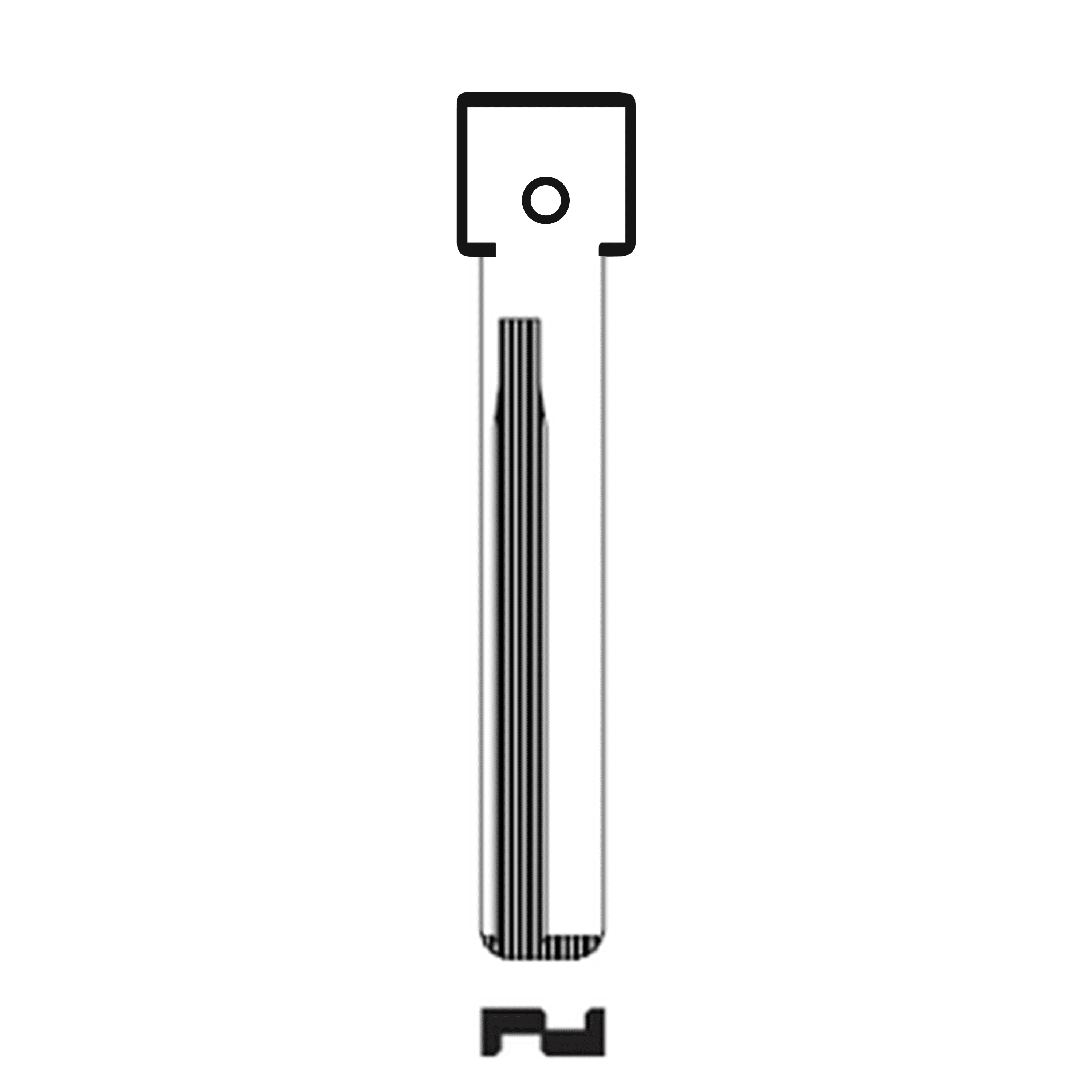 Automotive > Locksmith > Key > Multi-Function > Blade - MFK/Transponder/Chip Key Blade To Suit Hyundai HY18