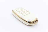 Golden Outlined White Car Key Sleeve to suit Chery Omoda 5