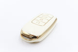 Golden Outlined White Car Key Sleeve to suit Chery Omoda 5