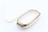 Golden Outlined White Car Key Sleeve to suit Chery Omoda 5