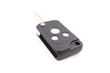 3 Chrome Button HON66 Flip Key Housing Upgrade to suit Honda (compatible with KGHON06)