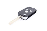 3 Chrome Button HON66 Flip Key Housing Upgrade to suit Honda (compatible with KGHON06)