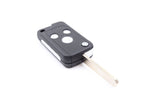 3 Chrome Button HON66 Flip Key Housing Upgrade to suit Honda (compatible with KGHON06)