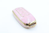 Golden Outlined Pink Car Key Sleeve to suit Chery Omoda 5
