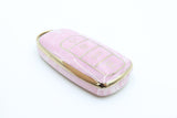 Golden Outlined Pink Car Key Sleeve to suit Chery Omoda 5