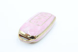 Golden Outlined Pink Car Key Sleeve to suit Chery Omoda 5