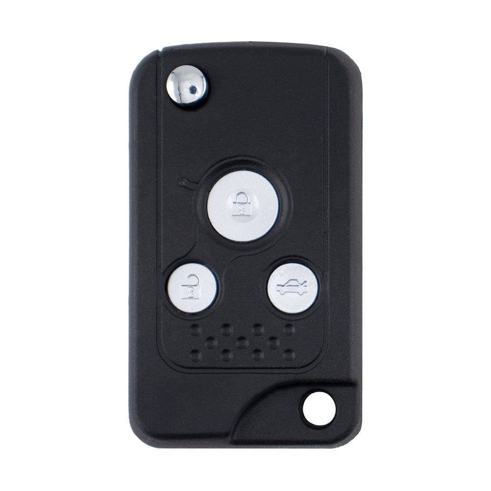 3 Chrome Button HON66 Flip Key Housing Upgrade to suit Honda (compatible with KGHON06)