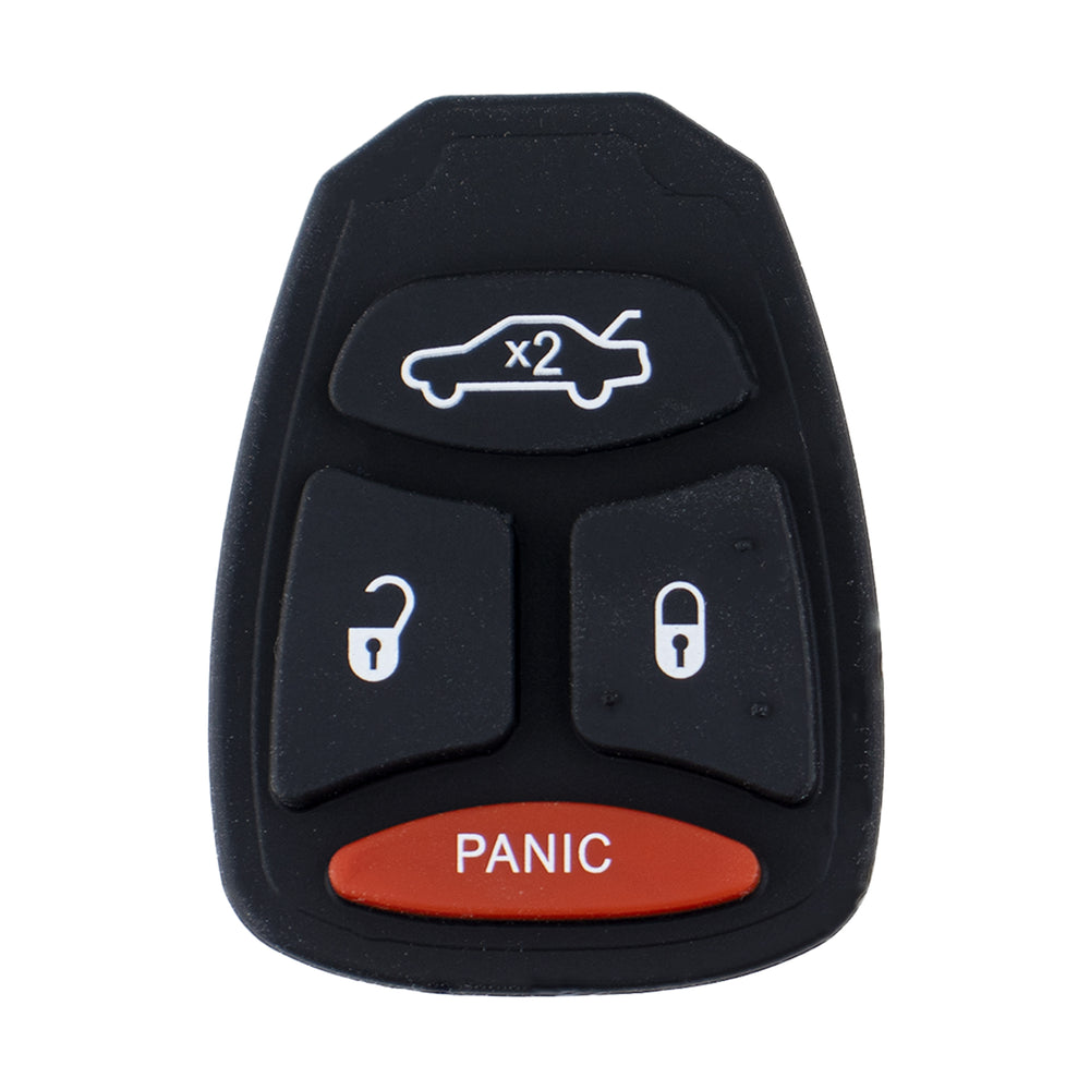 4 Button Silicone Replacement Button to suit Chrysler/Dodge/Jeep