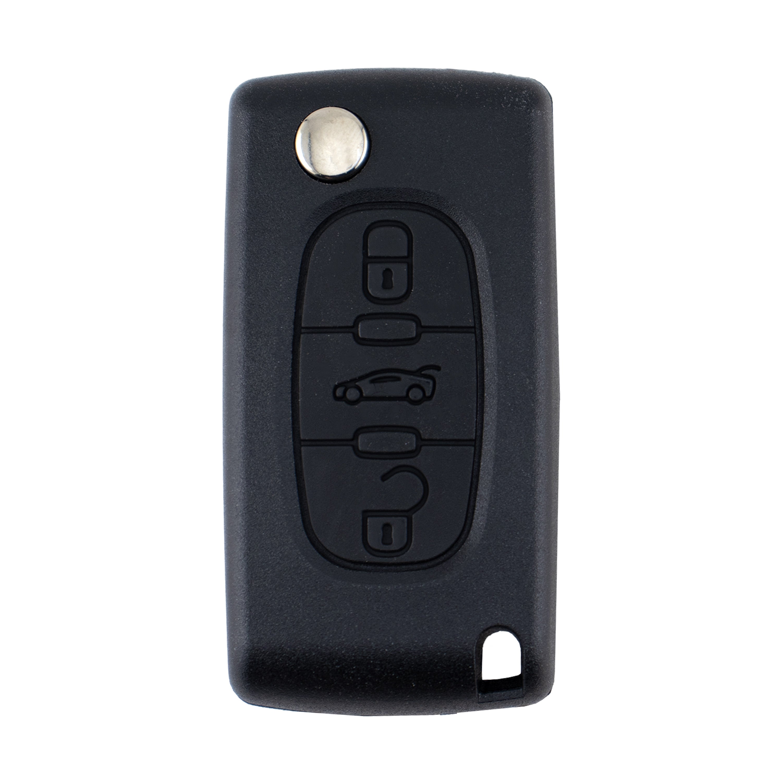 3 Button HU83 Flip Key Housing to suit Peugeot (With Battery Clip)