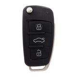 3 Button HU66 433MHz Flip Key to suit Audi A3/S3/TT