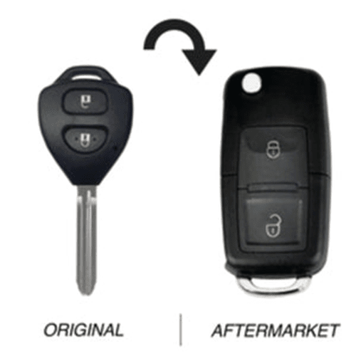 2 Button TOY43 433MHz Flip Key Upgrade 28202 to suit Toyota RAV4/Tarago