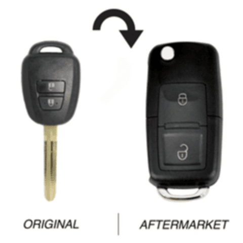 2 Button TOY43 315MHz Flip Key Upgrade to suit Toyota Hiace/Yaris