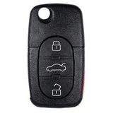 3 Button HU66 Flip Key Housing to suit Audi A3/A4