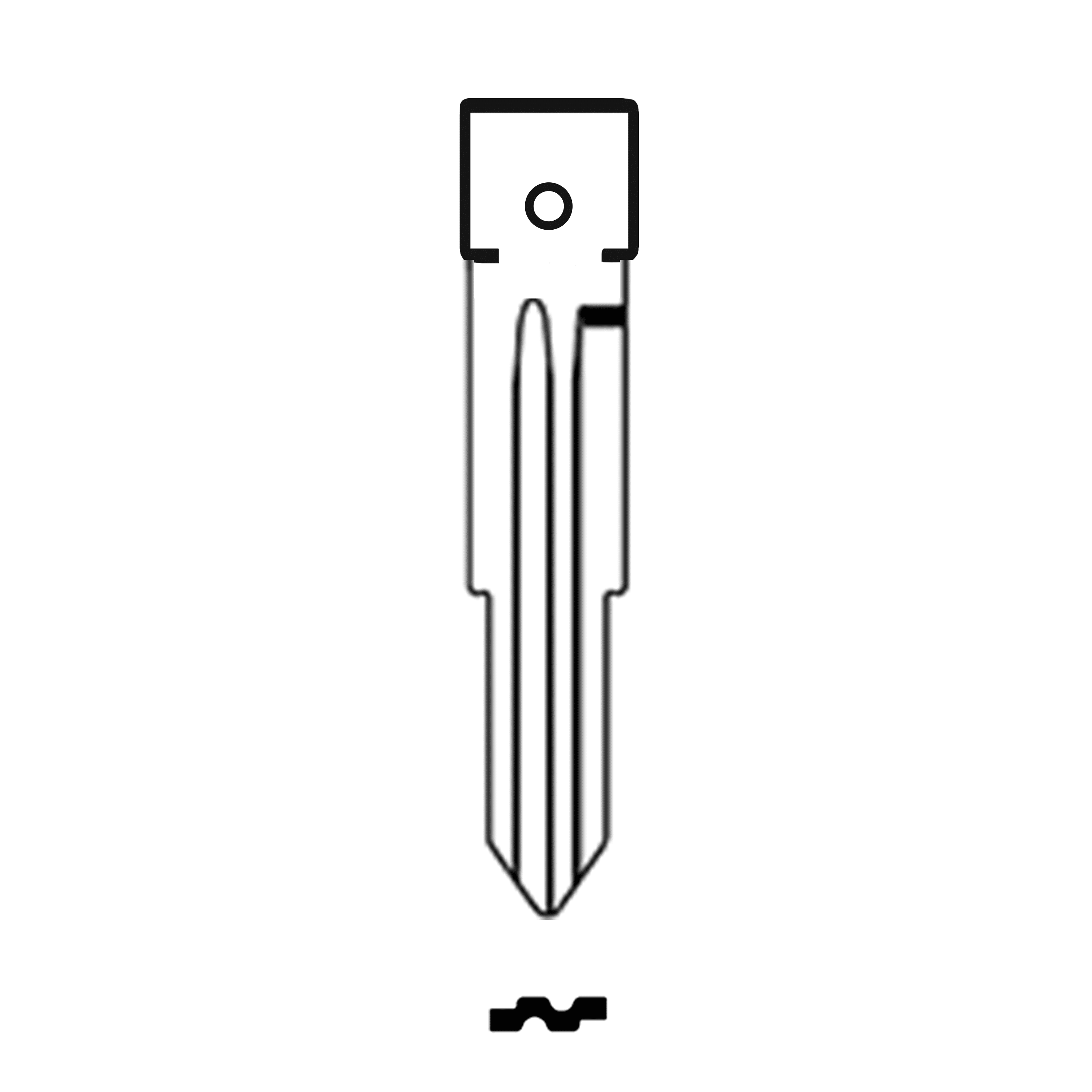 Automotive > Locksmith > Key > Multi-Function > Blade - MFK/Transponder/Chip Key Blade To Suit Daewoo/Chevrolet DWO4