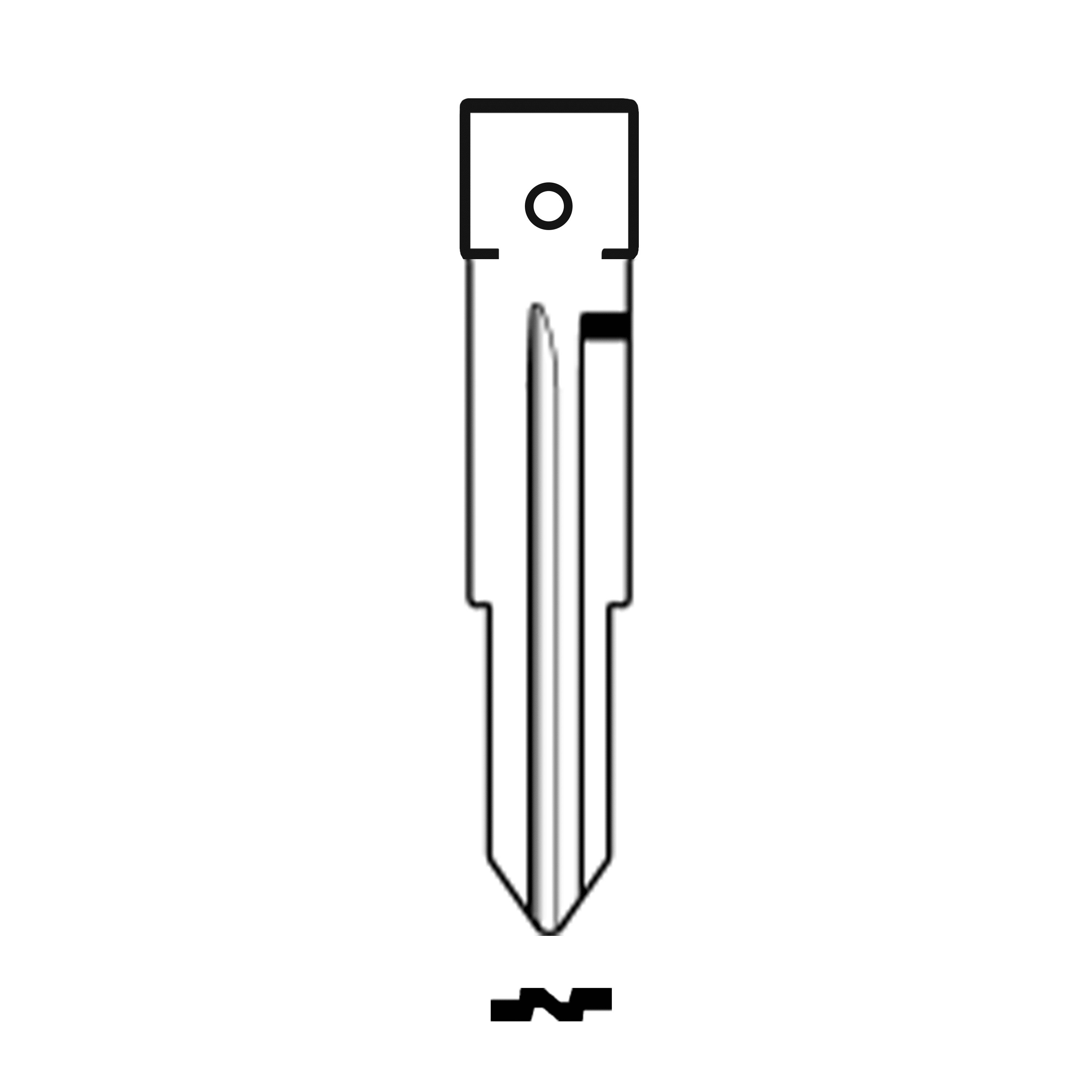 Automotive > Locksmith > Key > Multi-Function > Blade - MFK/Transponder/Chip Key Blade To Suit Daewoo/Chevrolet DWO5