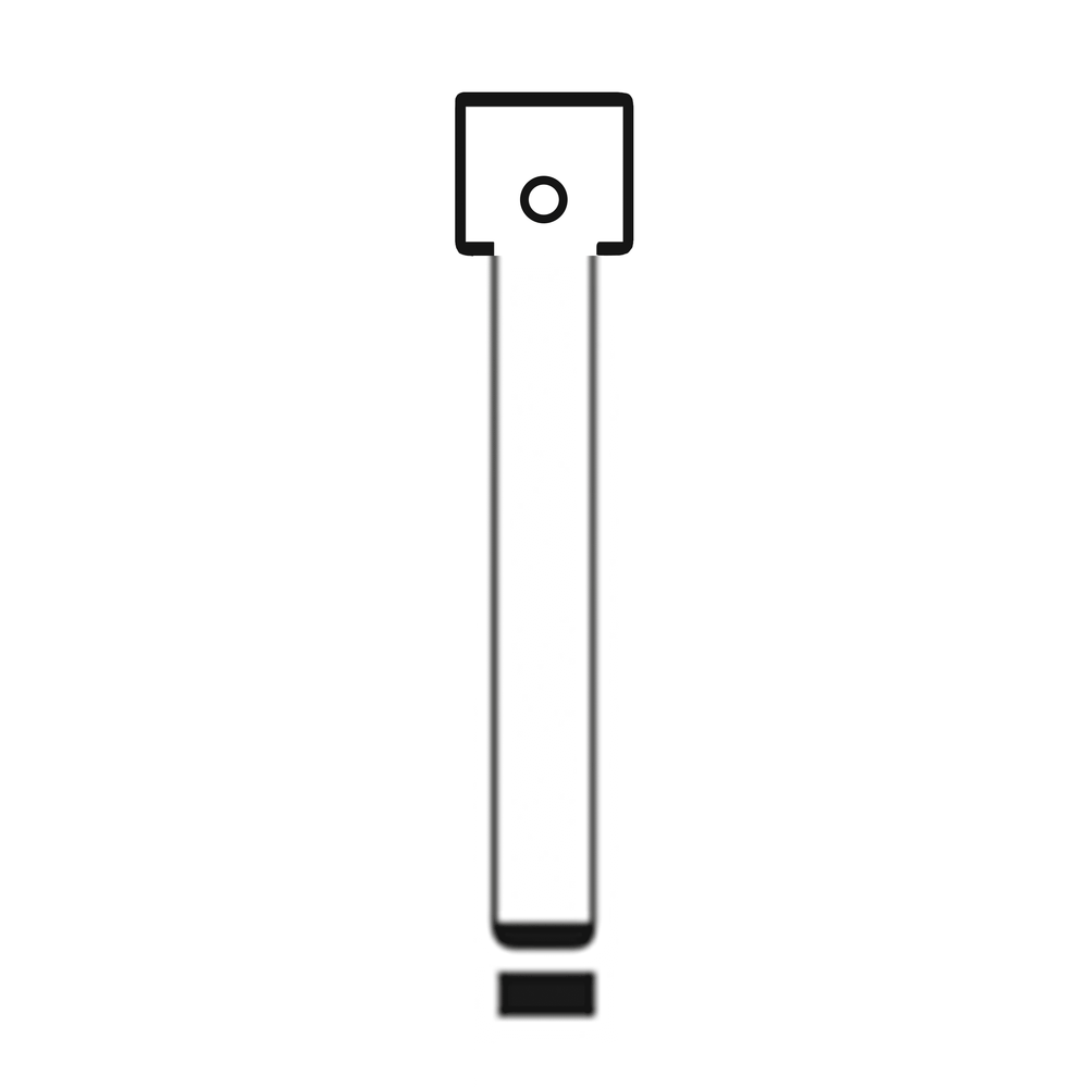 Automotive > Locksmith > Key > Multi-Function > Blade - MFK/Transponder/Chip Key Blade To Suit Opel/Chevrolet HU100