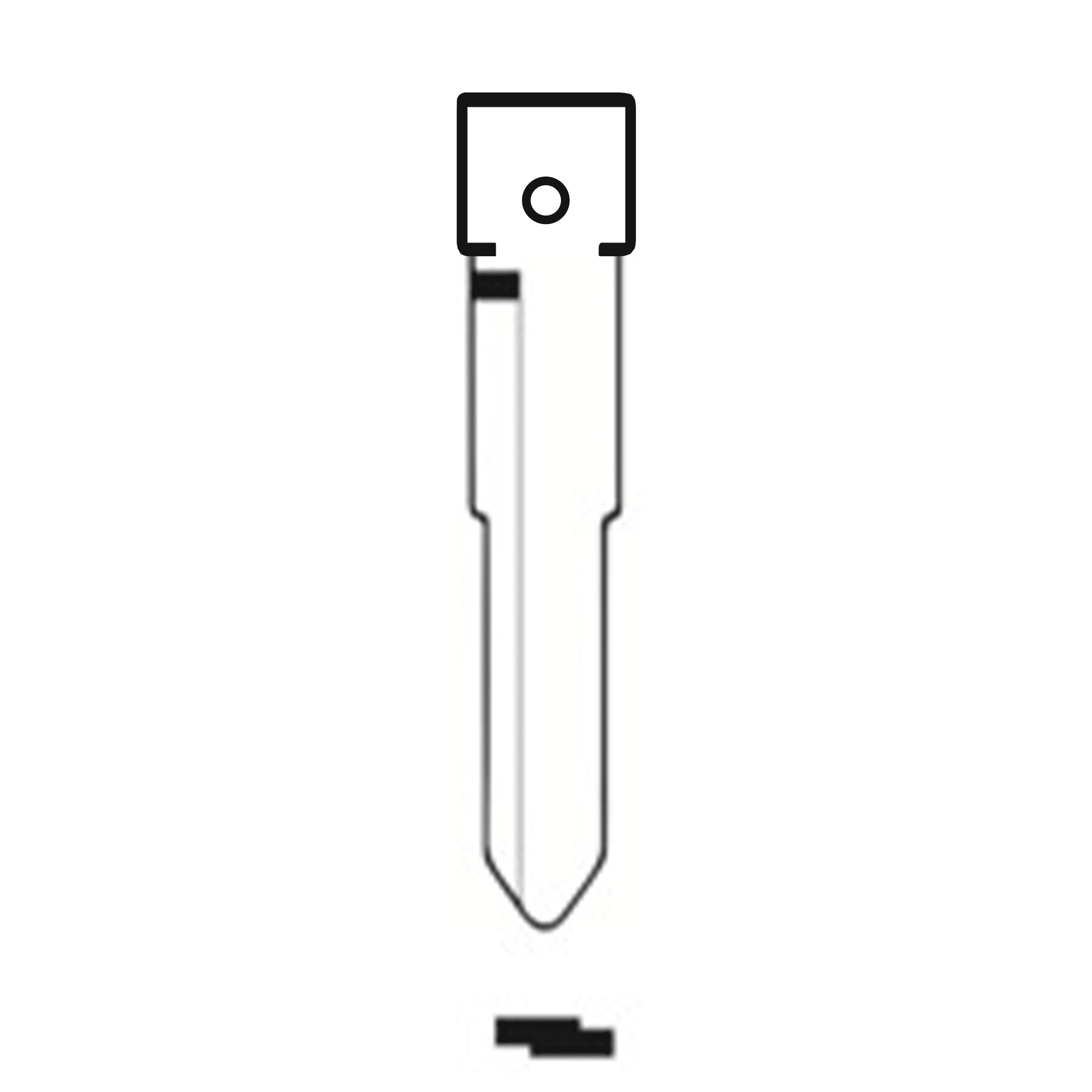 Automotive > Locksmith > Key > Multi-Function > Blade - MFK/Transponder/Chip Key Blade To Suit Fiat/Opel/Suzuki HU133R