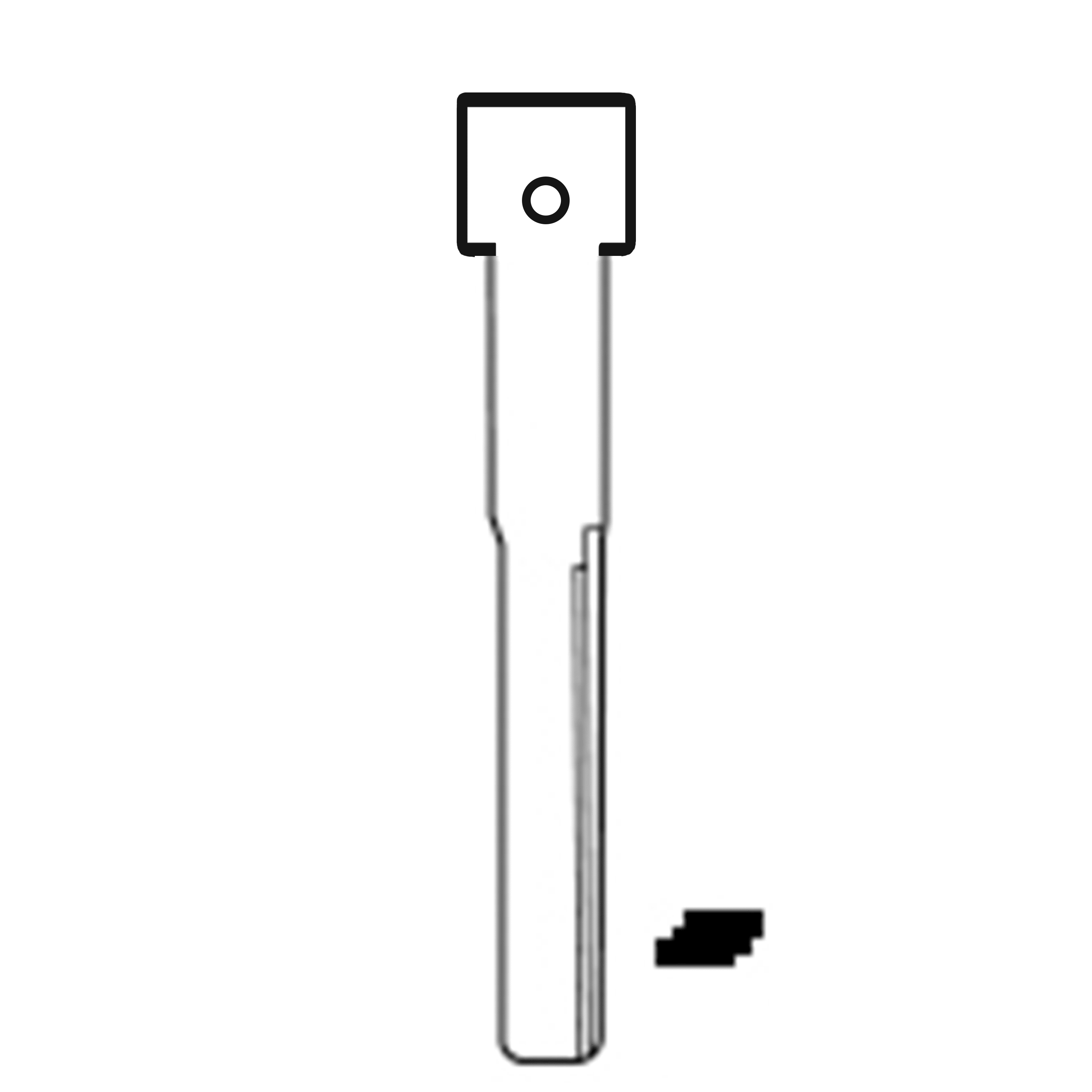 Automotive > Locksmith > Key > Multi-Function > Blade - MFK/Transponder/Chip Key Blade To Suit Mercedes-Benz HU64