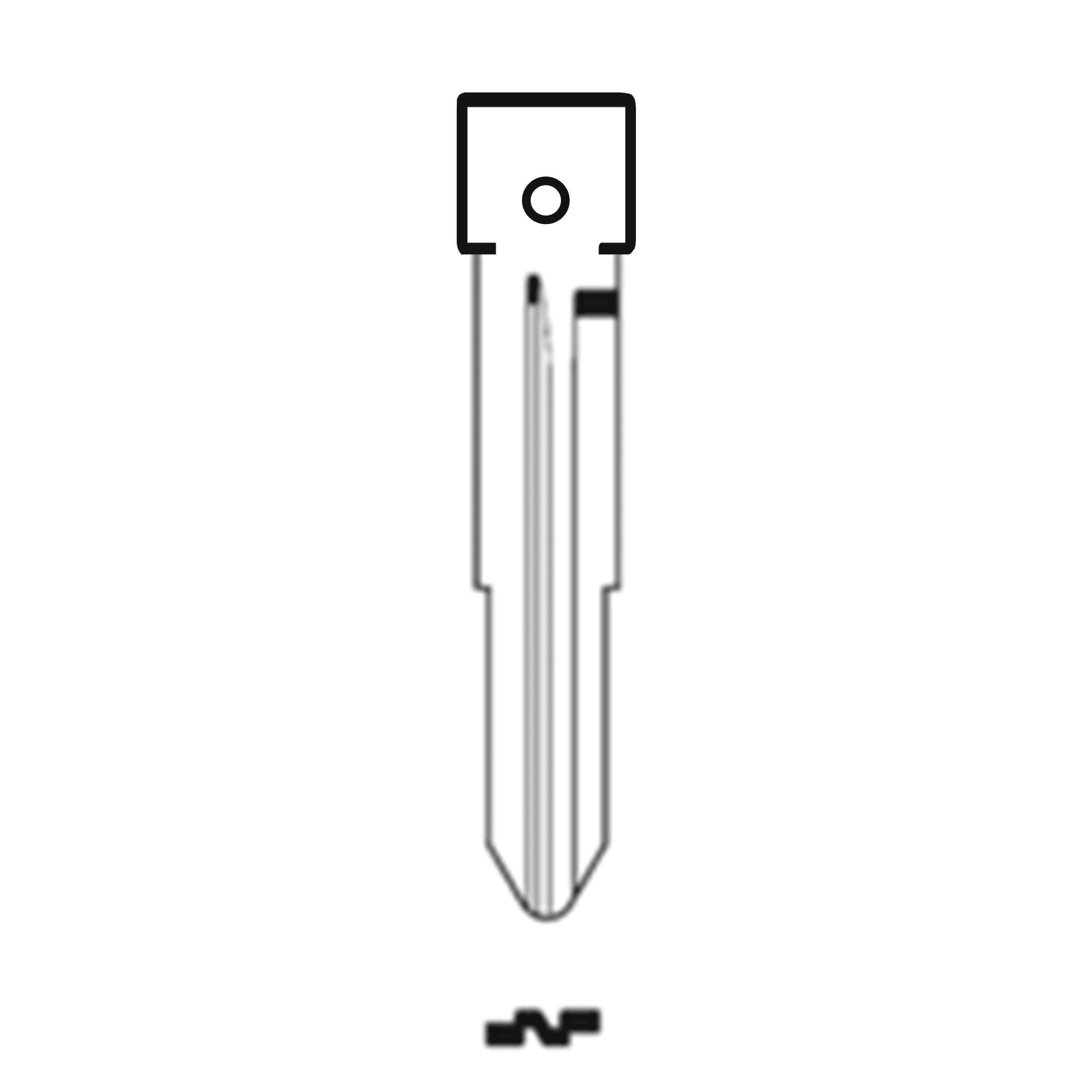 Automotive > Locksmith > Key > Multi-Function > Blade - MFK/Transponder/Chip Key Blade To Suit Hyundai HYN12