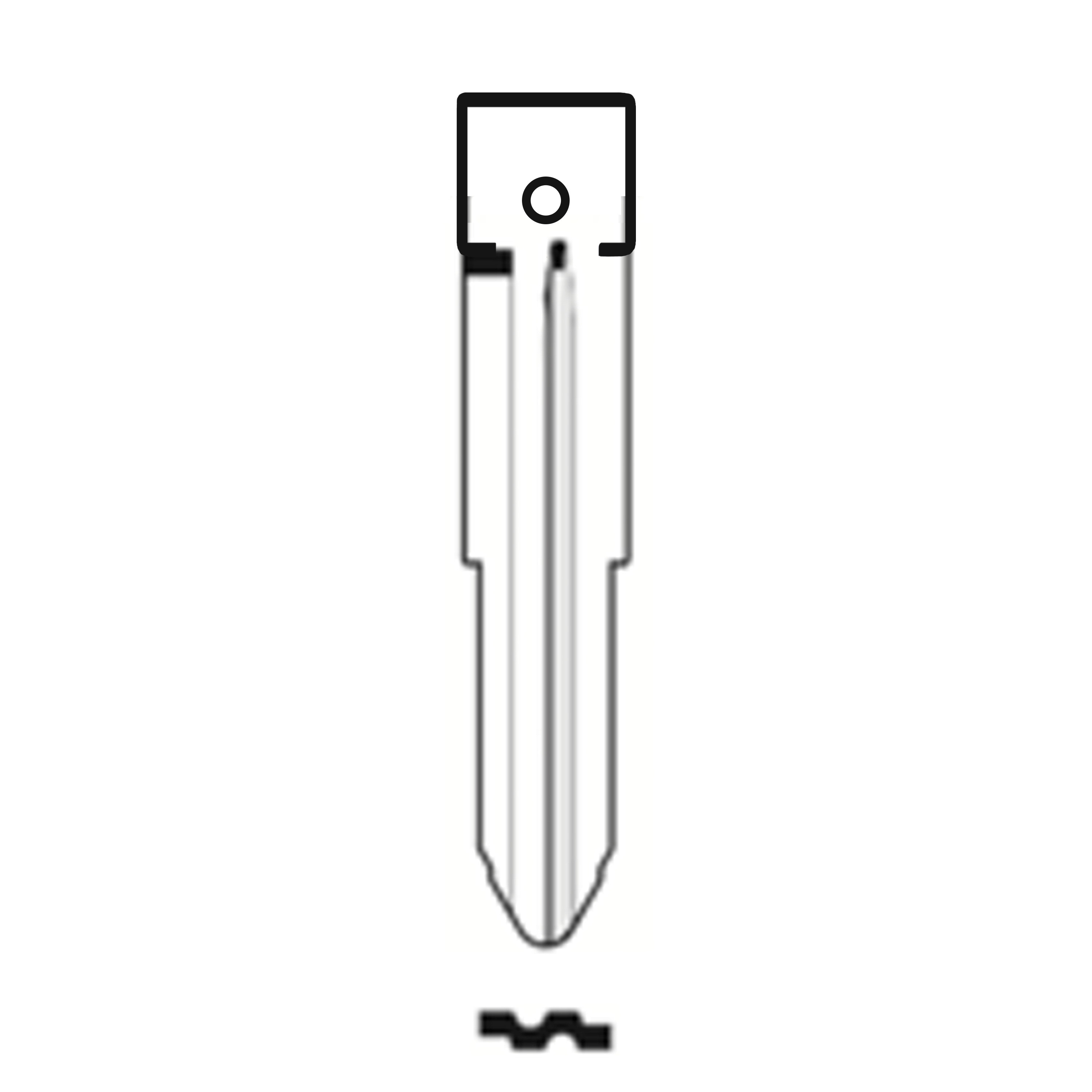 Automotive > Locksmith > Key > Multi-Function > Blade - MFK/Transponder/Chip Key Blade To Suit Daihatsu DH4R