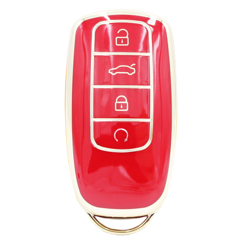 Golden Outlined Red Car Key Sleeve to suit Chery Omoda 5