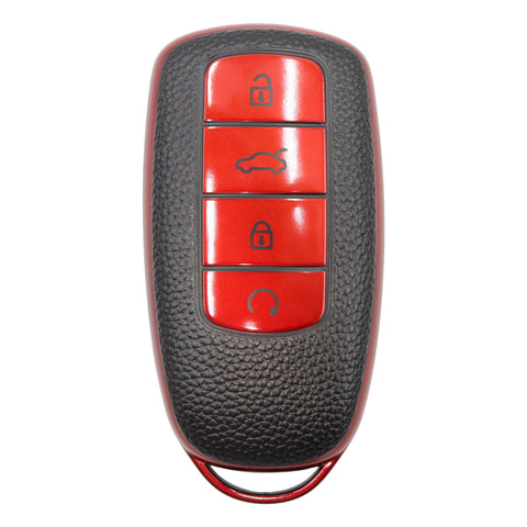 Leather-Like Red Car Key Sleeve to suit Chery Omoda 5