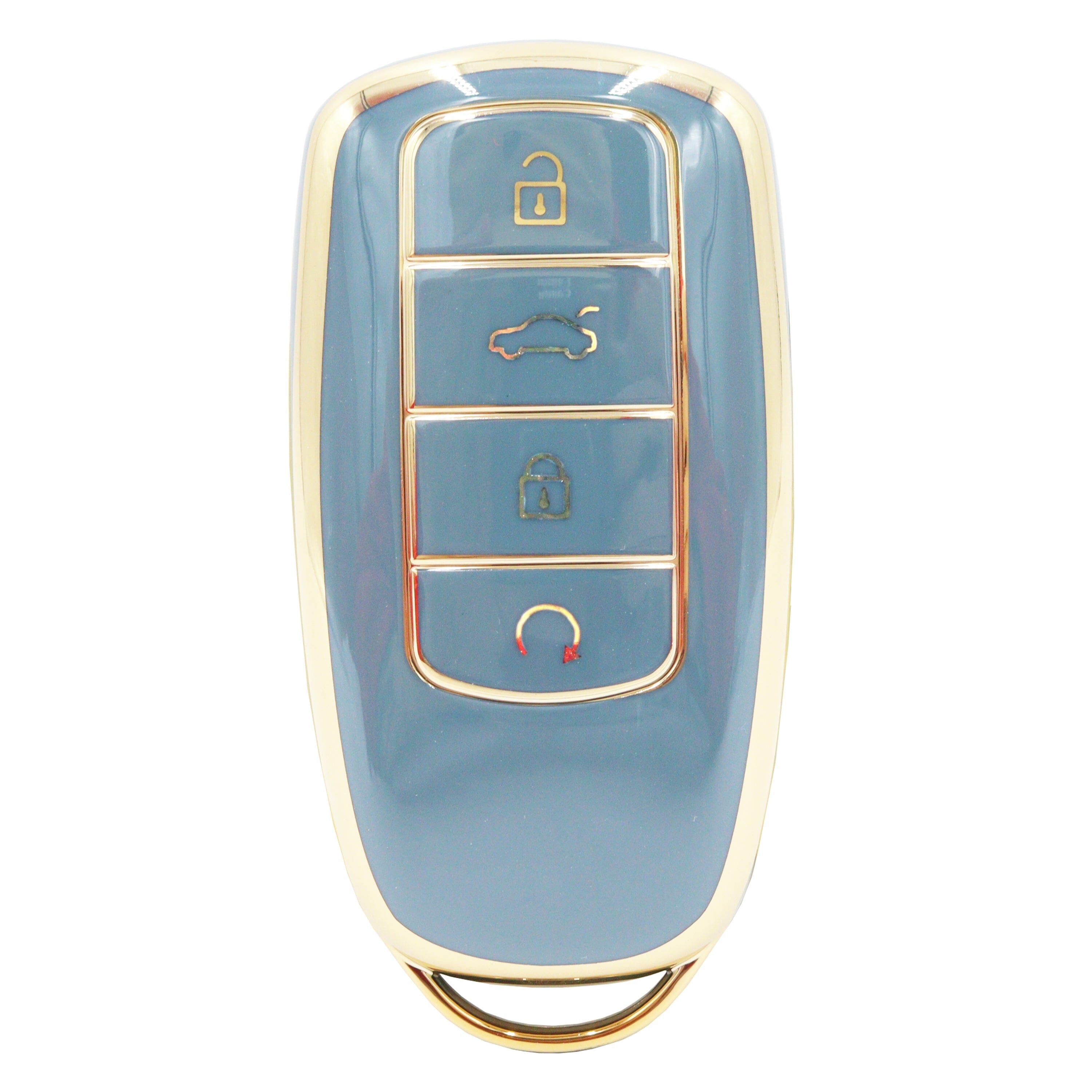 Golden Outlined Dark Cyan Car Key Sleeve to suit Chery Omoda 5-Remote Pro