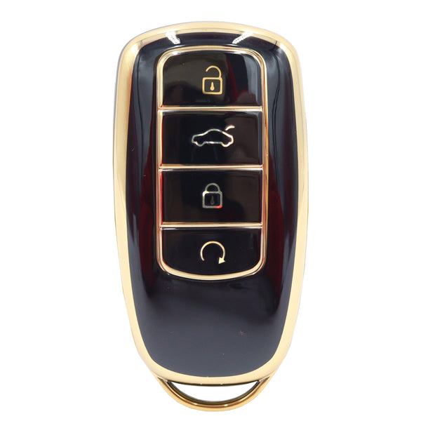 Golden Outlined Black Car Key Sleeve to suit Chery Omoda 5