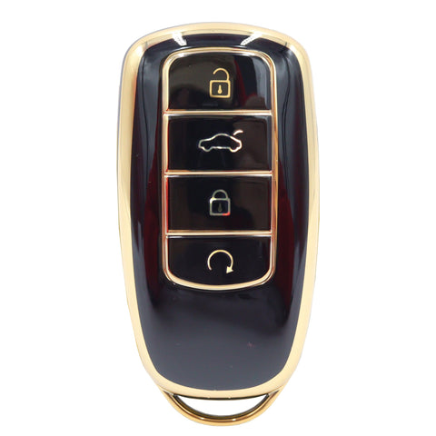 Golden Outlined Black Car Key Sleeve to suit Chery Omoda 5
