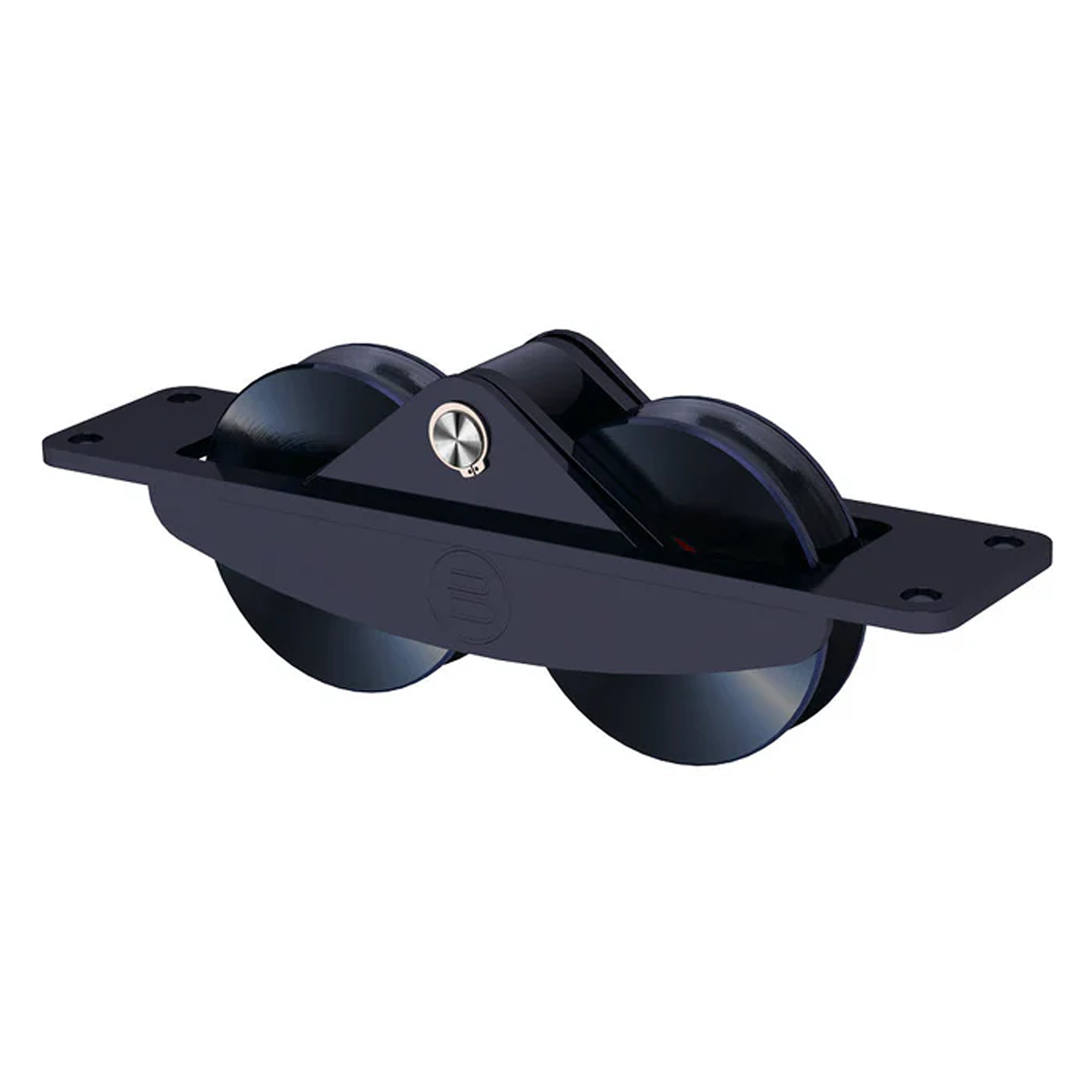 Rebate Double Wheel 100mm dia, 1000kg ea (200kg gate) (Black)