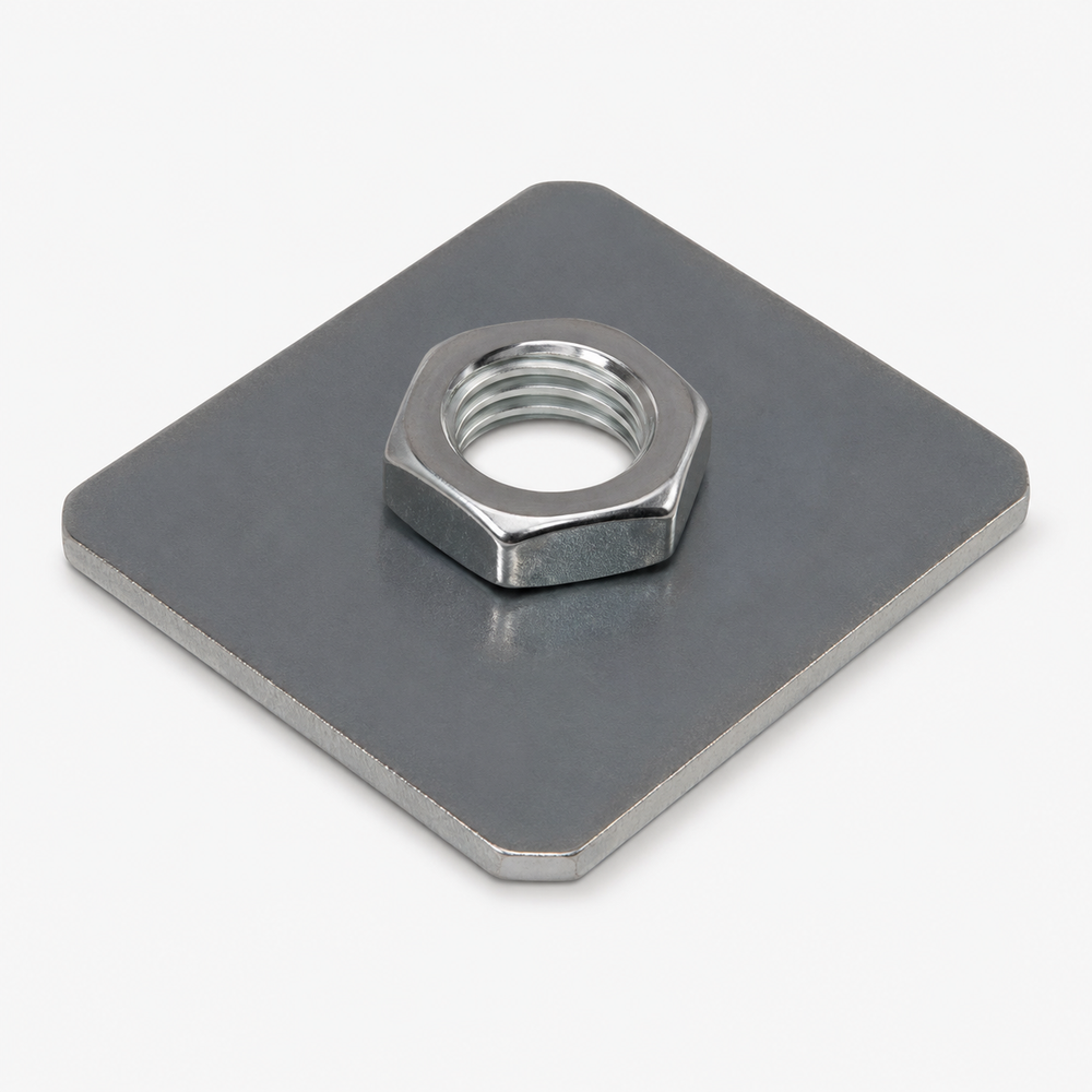 Pratico Weld-On Hinge Mounting Plate for Pintle Gate Hinge - M16