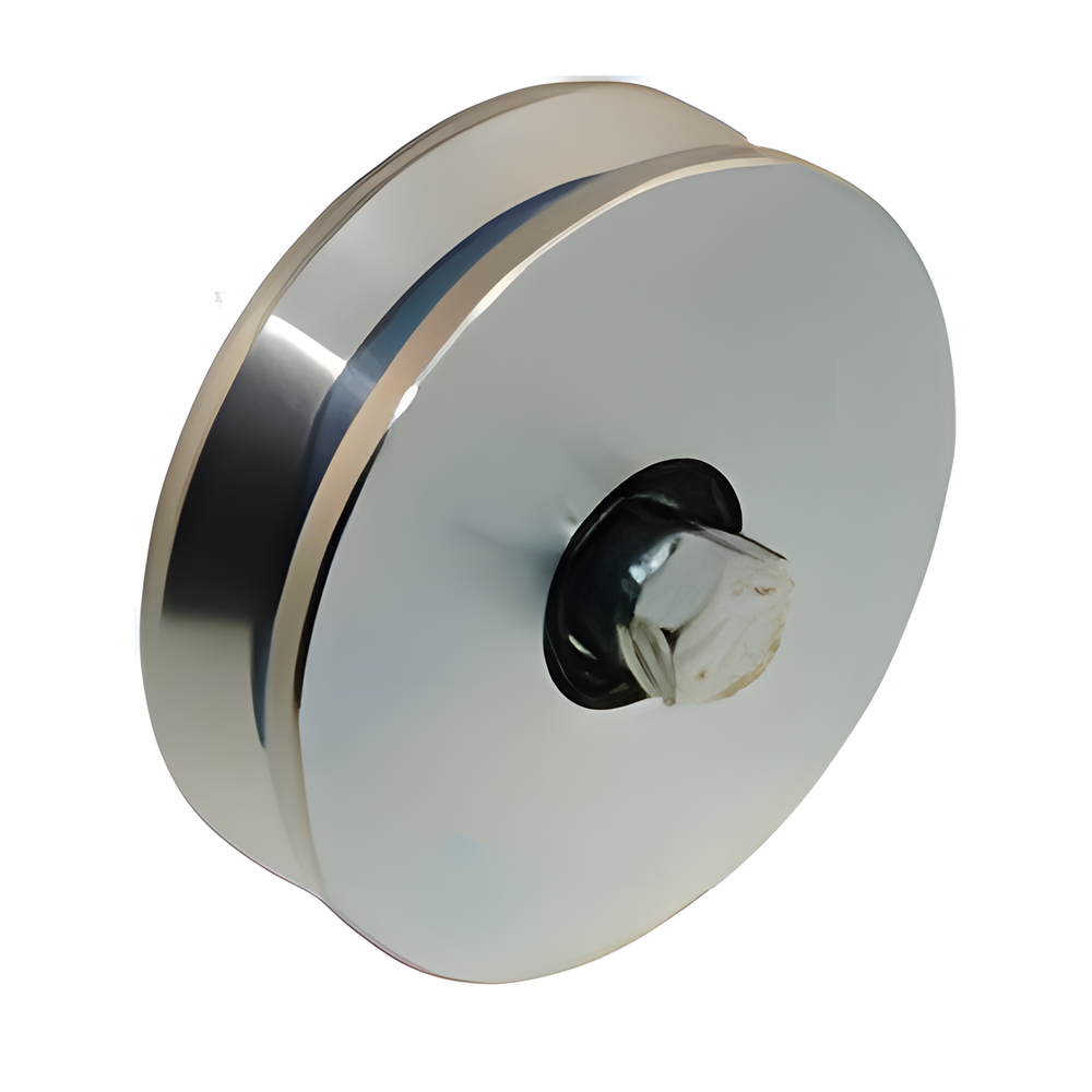 Sliding Gate Wheel 120mm Ø U Groove 2 Bearings - Gal Steel