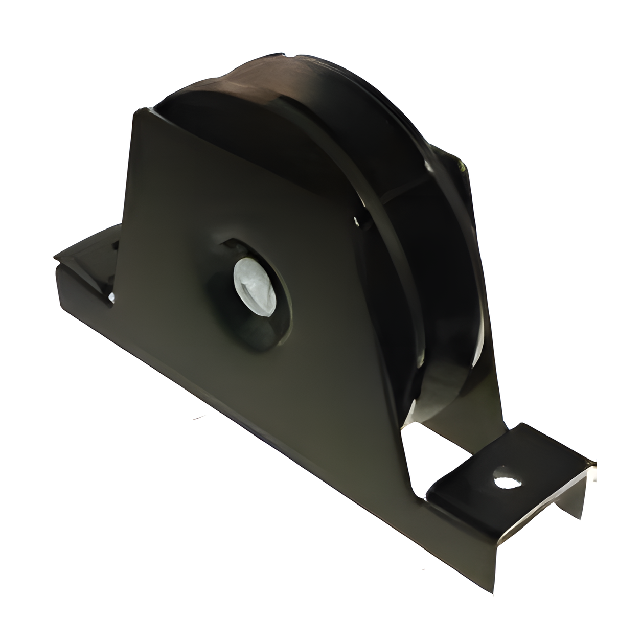 Sliding Gate Wheel 90mm Ø U Groove 2 Bearings - Removeable & Black Electro-coated