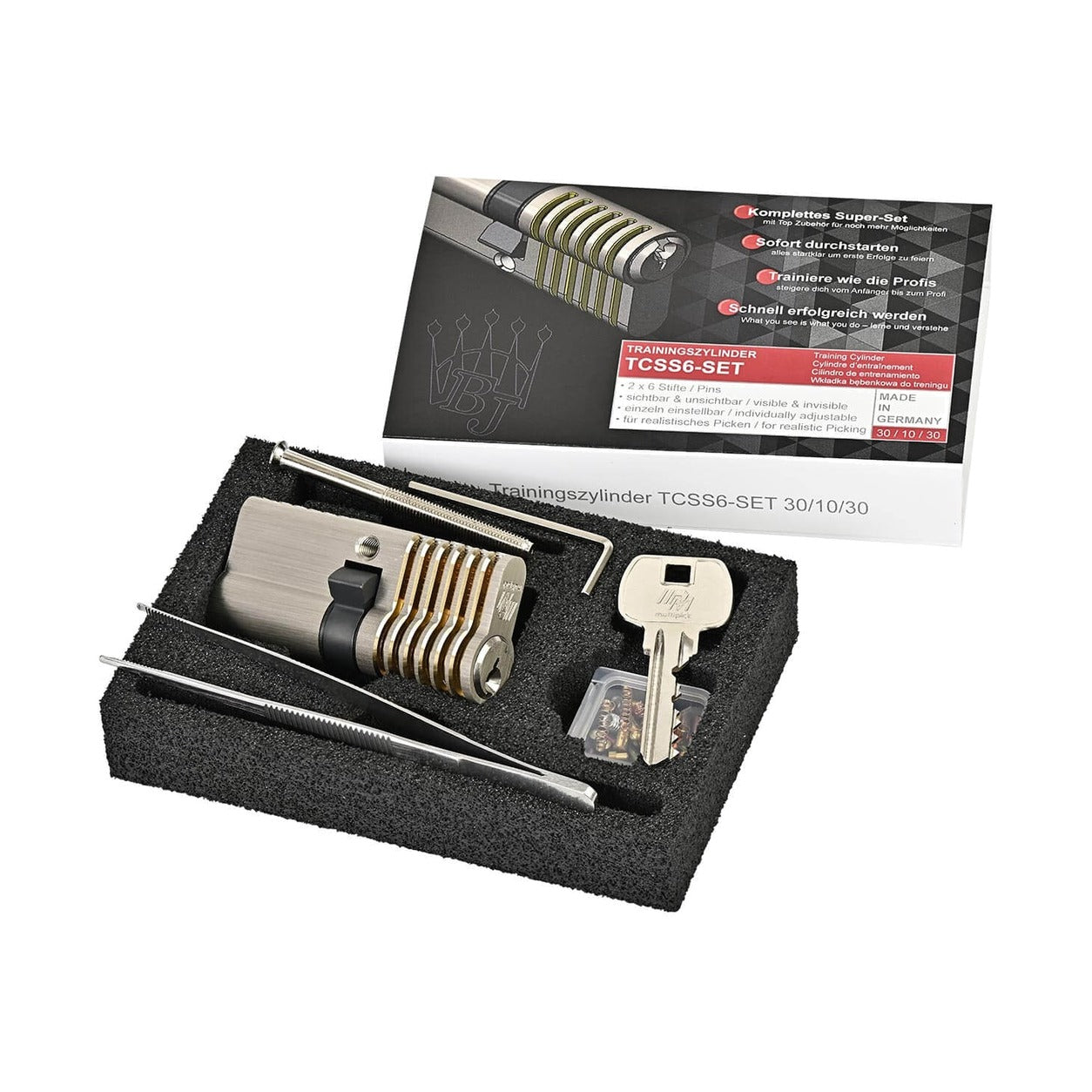 Multipick 6-Pin Advanced Euro Profile Training Lock - Left-Hand