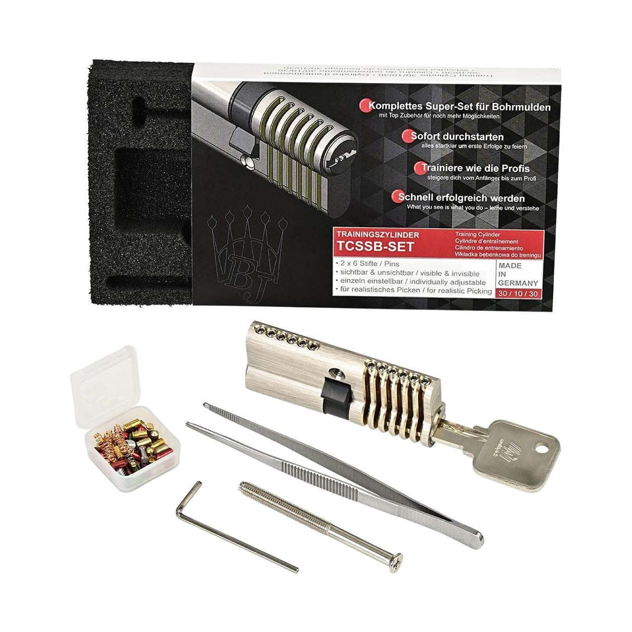Multipick 6-Pin Dimple Practice Lock Set - Left-Hand