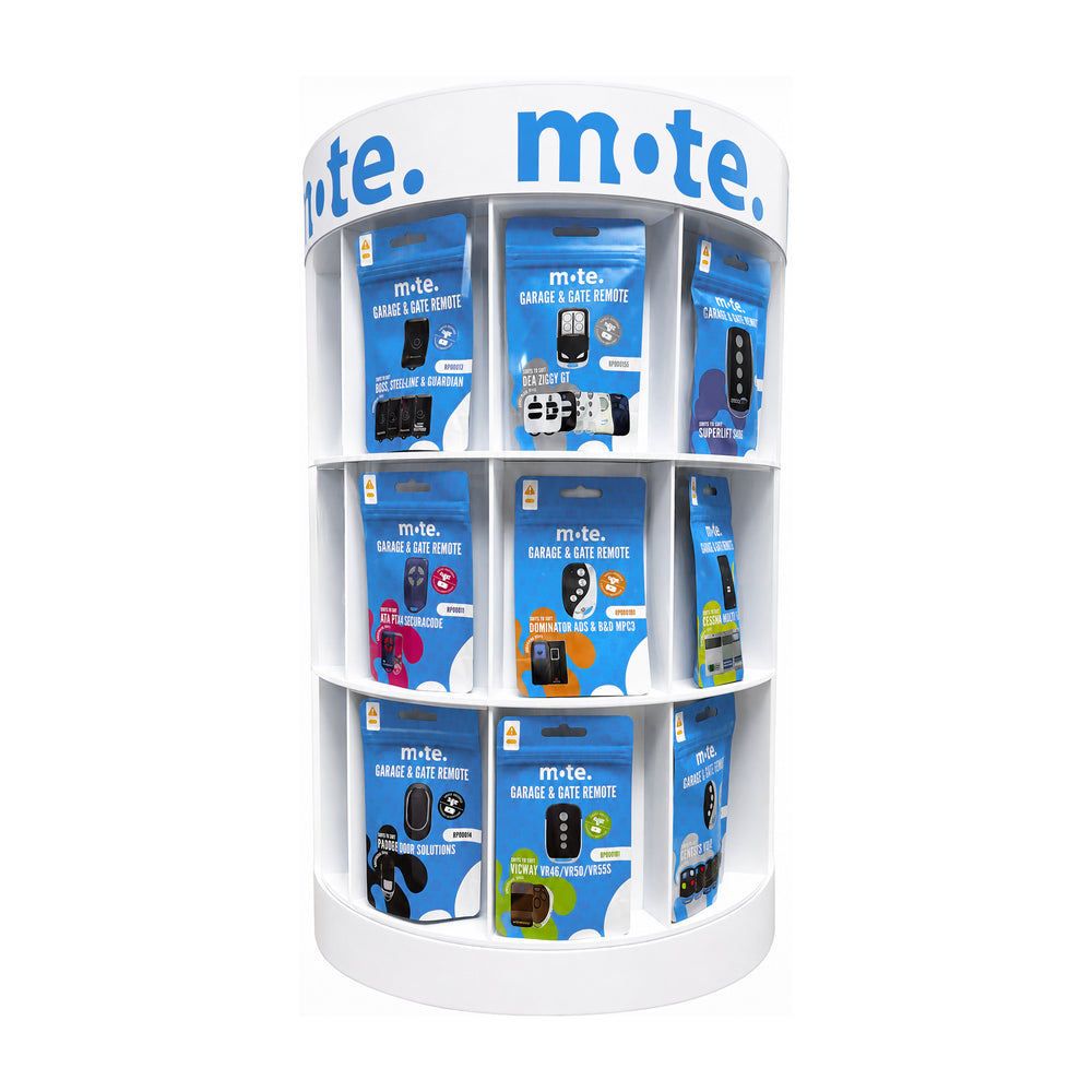 Mote Garage Remote Rotating Display