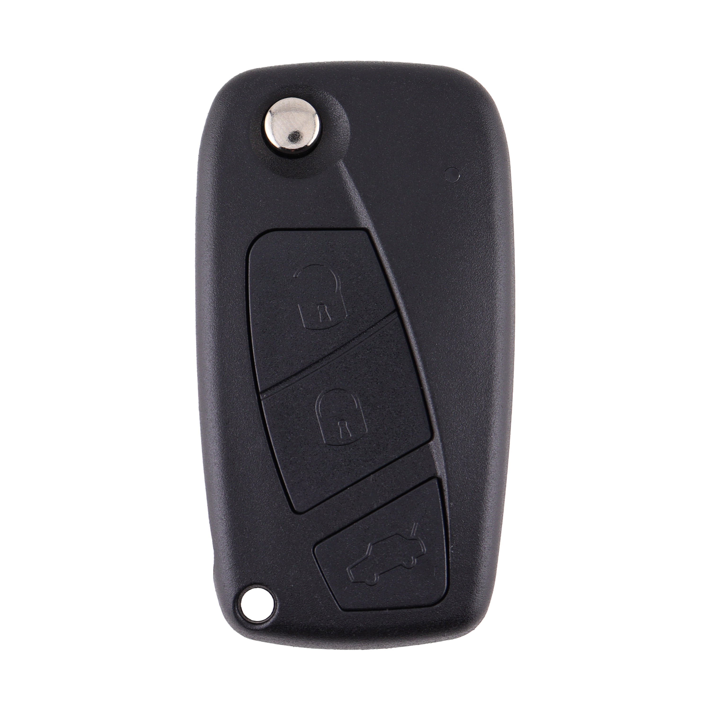 To Suit Fiat 3 Button Flip Key Remote Case/Shell/Blank Punto Bravo Stilo Black