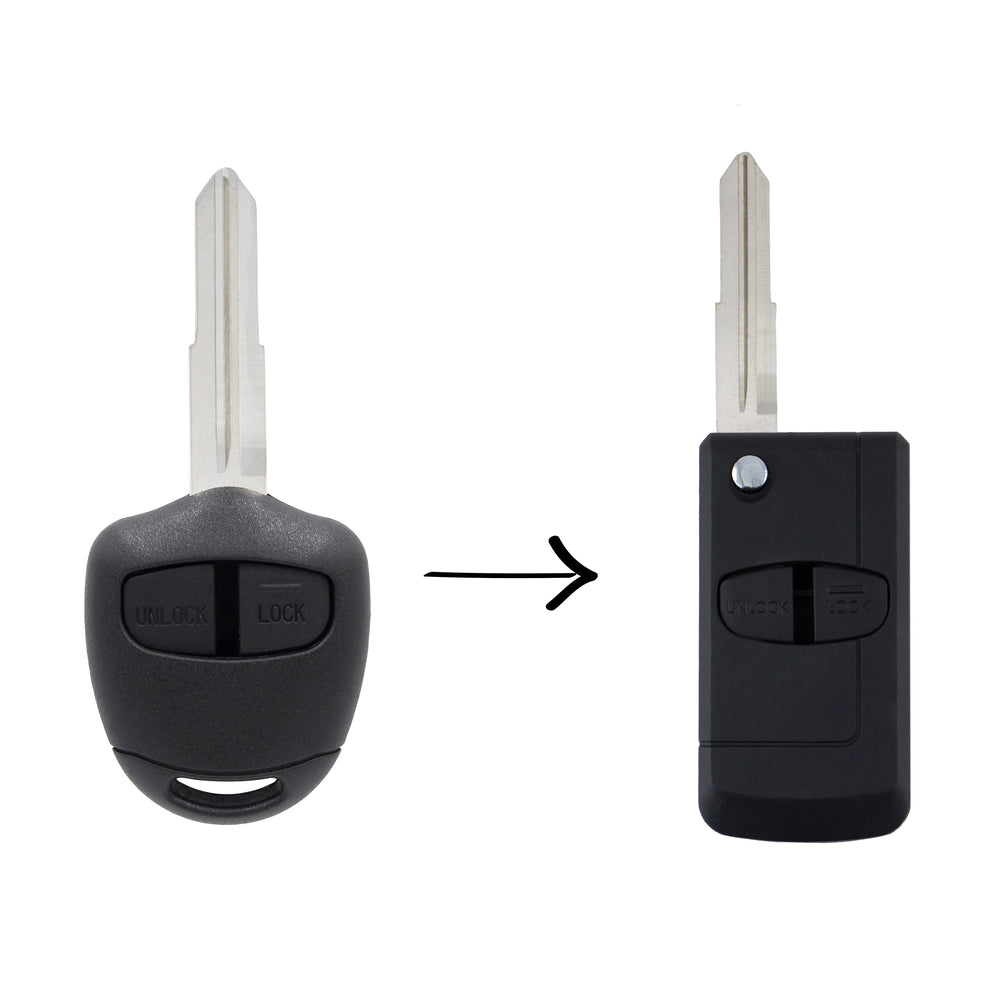 To Suit Mitsubishi 2 Button Flip Key - Right Blade