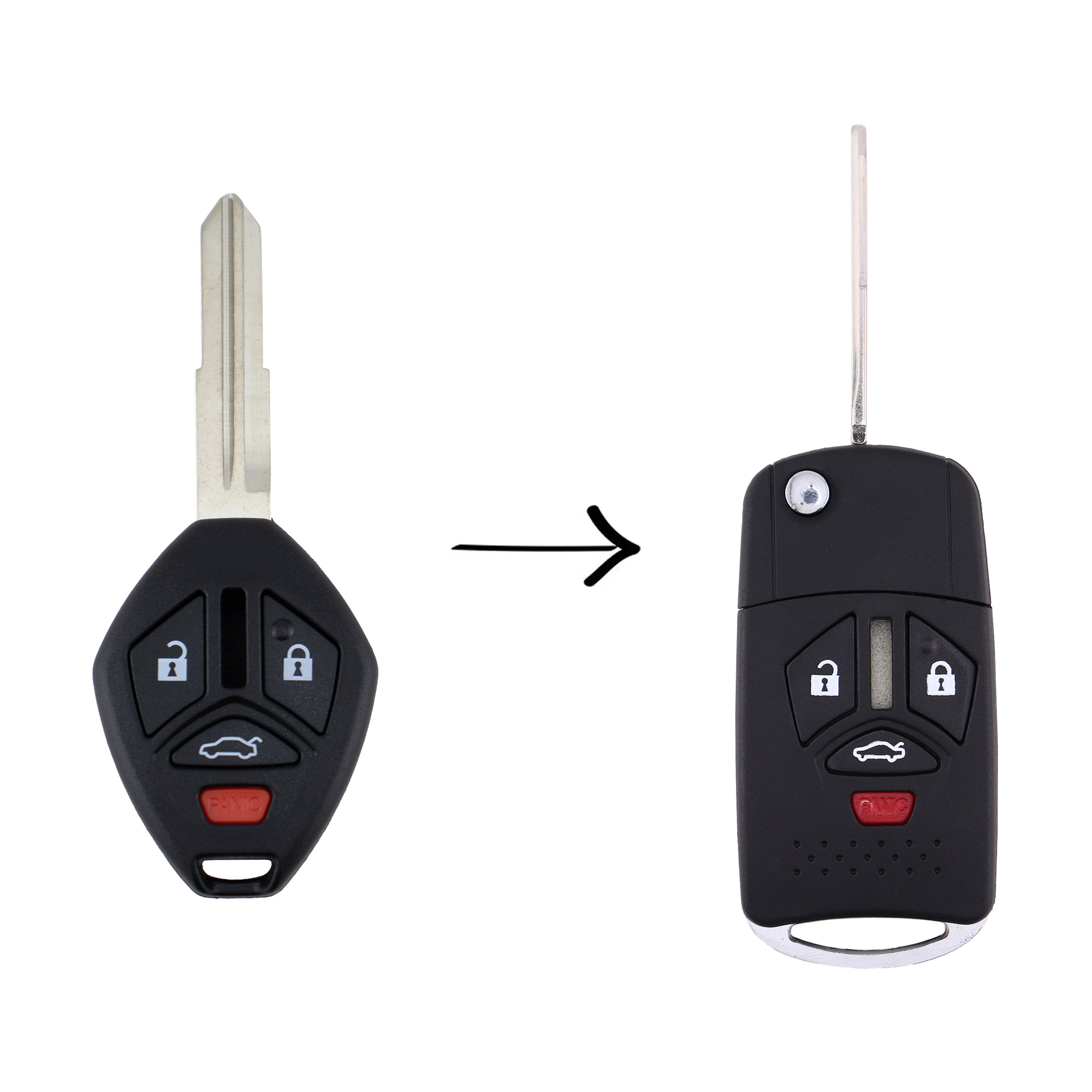 To Suit Mitsubishi 380 2005 - 2008 Remote Flip Key Blank Replacement Shell/Case