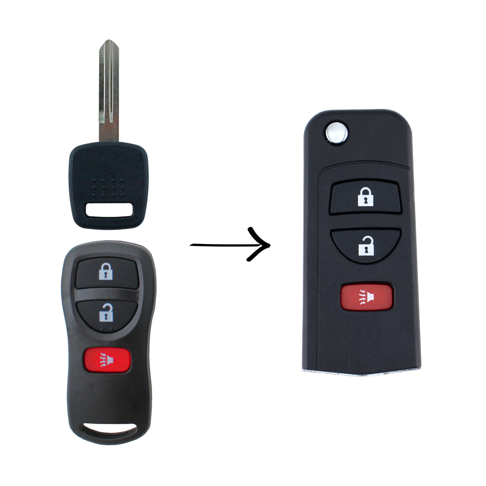 To Suit Nissan 3 Button Flip Key Remote Case