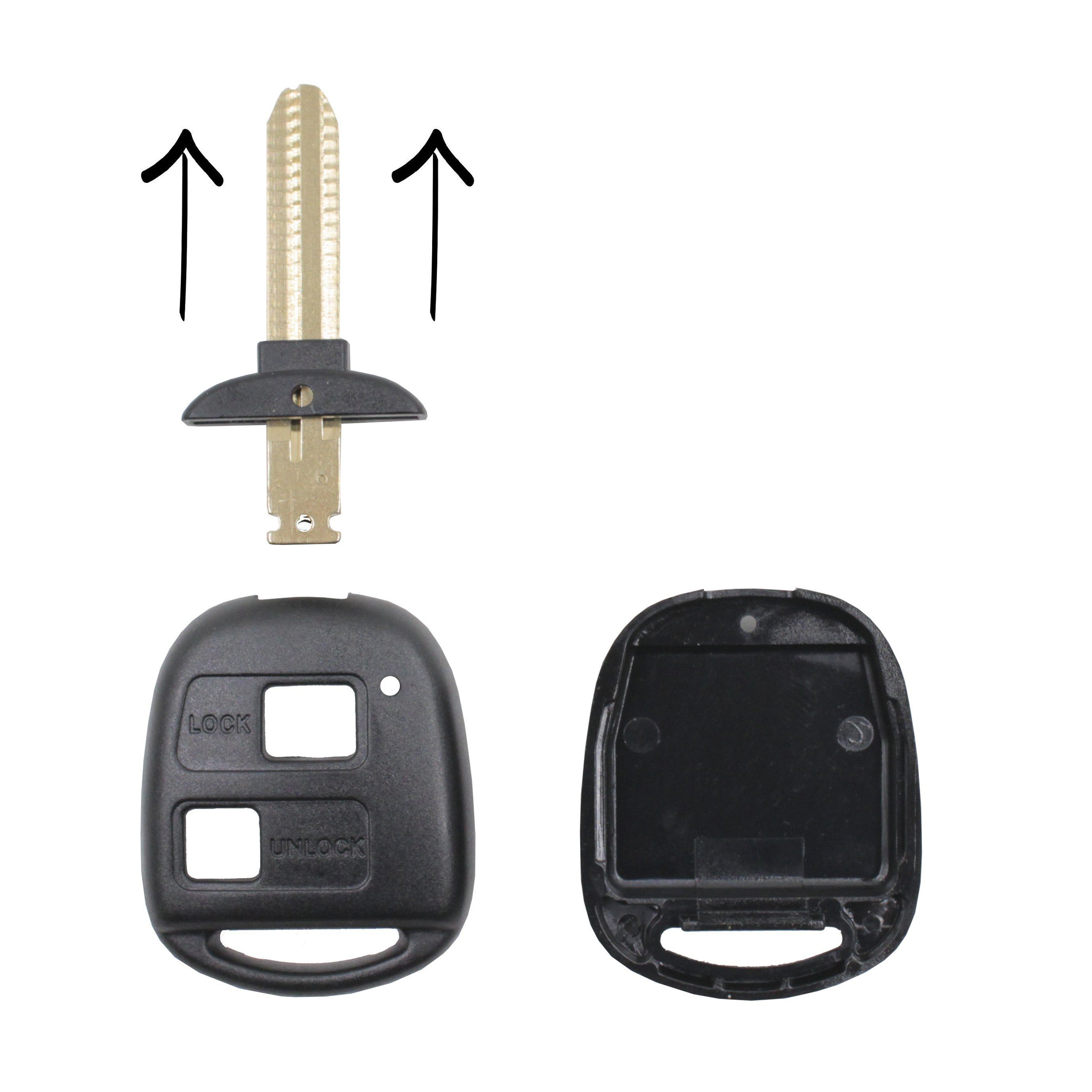 Remote Car Key Shell/Case/Enclosure To Suit Toyota Prado RAV4 Echo Corolla